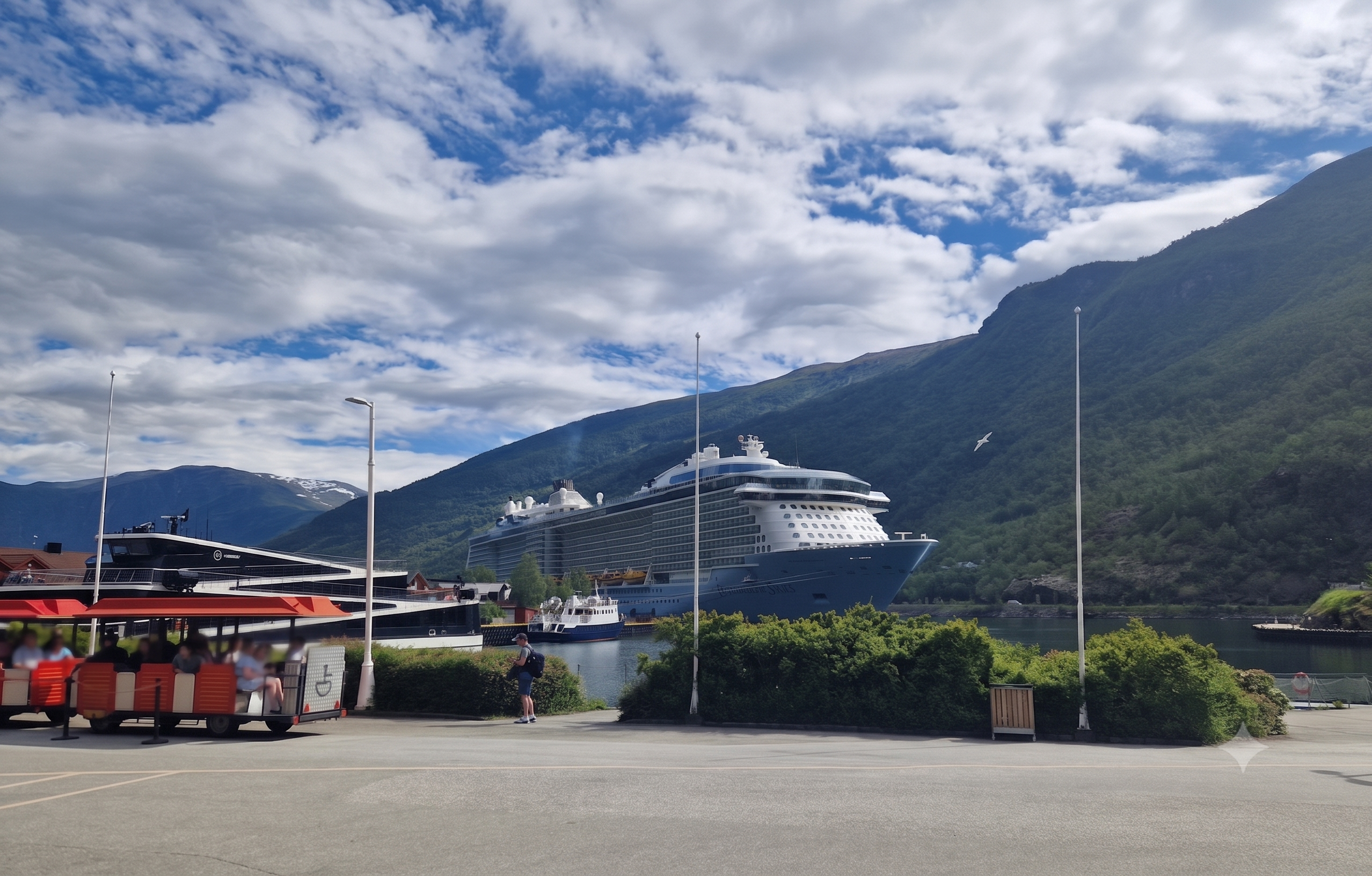 Royal Caribbean Anthem of the Seas docked in a port during my  recent itinerary