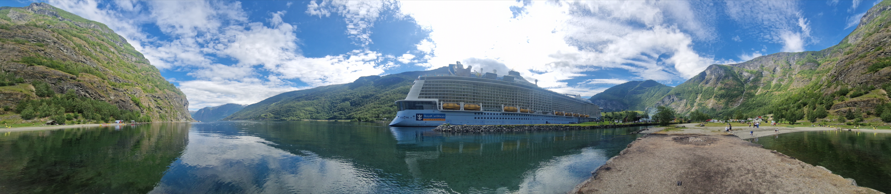 Royal Caribbean Anthem of the Seas docked in a port during my  recent itinerary